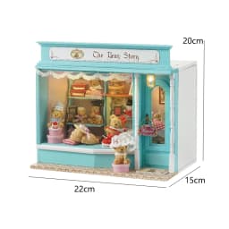 Wooden Dollhouse Kit Handmade Building Model 3D Puzzle Assembly Toy Miniature Doll House With Furniture Lighting Birthday Gifts