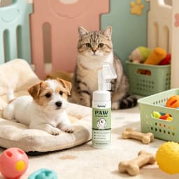 100ml Paw Cleaner Foam Dog & Cat Claw Cleaner Waterless Pet Shampoo With Brush For Rinse-Free Pet Supplies Cat Paw Deep Cleanser