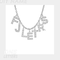 EMANCO Customized Name Necklace Personalized Zircon Letter Stainless Steel Choker Necklace Pendant Nameplate Gift Dropshipping