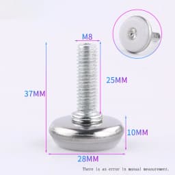 M6 M8 M10 Adjustable Leveling Chair Leg Feet Furniture Mat Screw-in Base Sofa Bed Cabinet Table Floor Protector Anti-slip Pad