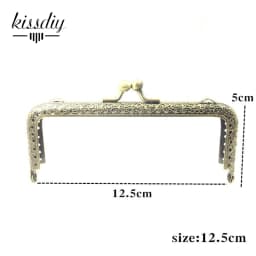 10PCS 6.5 7.5 8.5 10.5 12.5 15 18 20CM Square Metal Purse Frame for Bag DIY Handmade Kiss Lock Wedding Clutch Frame Accessory