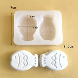 Cartoon Little Fish Snapper Roasted Cake Grinder Baked Silicone Rice Cake Mold Soap Mold Gypsum Aromatherapy