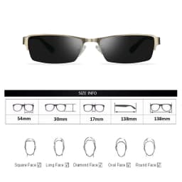 Titanium Alloy Frame Men Anti-blue light Myopia Glasses Sunglasses Trend Wild Nearsighted Sun Glasses -1.0~-6.0