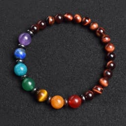7 Chakra Bracelet Natural Gem Stone Beads Bangle Women Crystal Healing Anxiety Jewellery Mandala Yoga Meditation Bracelets Gift