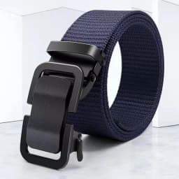New Automatic Buckle Belt, Canvas Tactical Workwear Casual Outdoor Military Training Pants Belt For Men
