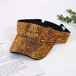 New Women's Shiny Rhinestone Sun Hat Adjustable Acrylic Baseball Cap suitable for outdoor activities holiday parties casual wear