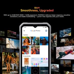 Global version Blackview OSCAL Marine 3 Rugged Smartphone Android 16 6.56" HD+IPS Display 24GB(8GB+16GB)+256GB NFC Mobile Phone