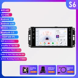Hizpo 7" For Jeep Cherokee Compass Commander Wrangler 300C Dodge Caliber Liberty Android Auto Car Radio Multimedia GPS Carplay