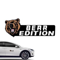 Animal Truck Emblems Automotive Rectangle Emblem Sticker Unique Animal Print Shape Adhesive Badge Rectangle Vehicle Acrylic