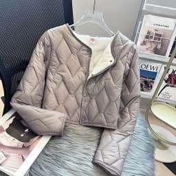 Thickened Fleece Inner Cotton Jacket Women's Base Layer Short Style Shoulder Protection Long Sleeve down Cotton Coat Outerwear