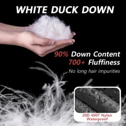 Naurehike Winter Duck Down Pants Outdoor Waterproof 20D Nylon Zips Trousers Warm Lightweight Portable Hiking Climbing Pantalones