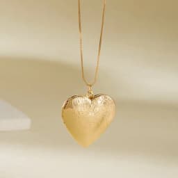 Gold Plated Heart-shaped Pendants Can Openable Photo Frame Love Faith Hope Locket Pendant Necklace Family Jewelry Gift