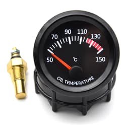 Universal 2'' 52MM Water Temperature Gauge 40-120℃ Oil Temp Gauge Oil Pressure Tachometer Vacuum Meter Digital 12V Car