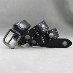 Designer Brand Belt Men Rivet Real Leather Pin Belt Male Black Rock Genuine Leather Cowhide Luxury Punk Belt Jeans