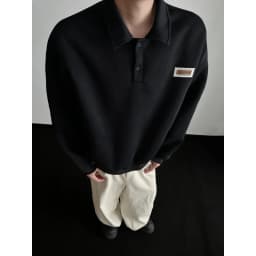Autumn Men's Casual Solid Color Polo Neck Sweatshirt American Style Couple Loose Long Sleeve Turn down Collar Top Hoodies