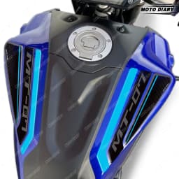Motorcycle Fuel Tank Stickers 3D Tank Top tail fairing Decals Waterproof For MT-07 MT 07 MT07 2021 2022 2023 2024