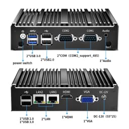 Topton Cheap Compact Fanless Mini PC Intel Celeron N2840 N2930 J1800 Dual LAN DDR3L MSATA SSD Firewall Computer Homelab Server