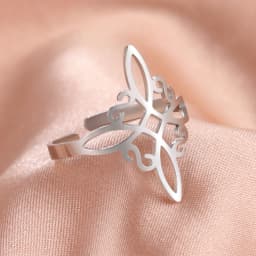 Skyrim Stainless Steel Witch Knot Ring Women Adjustable Open Finger Rings Witchcraft Amulet Protection Jewelry Gift Wholesale
