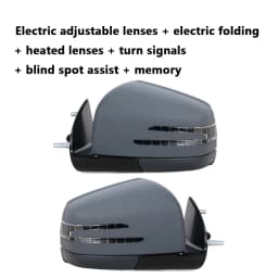 Car Power Rear View Mirror Side Door Mirror Assembly Black For Mercedes Benz W164 X164 ML GL Cl 2005-2019 1668100164 1668100264