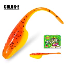Rosewood Crappie Minnow Shad Soft Baits 5cm Ajing Worm Fishing Lure Willow Tail TPR Floating Drop Shot Ocean Rock Fishing Tackle