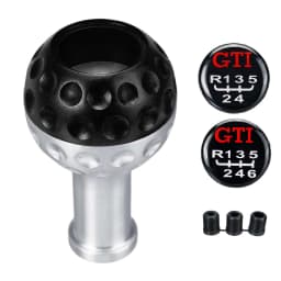 5&6 Speed Black Silver Blue Red with 8/10/12mm Aluminium Adapters Universal Gear Shift Knob For VW Scirocco for Jetta Golf Ball