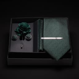 JEMYGINS New Designer Silver Gray Ties For Men Wedding Party Neck Tie Pocket Square Cufflink Pin Gift Box Set Gravat Accessories