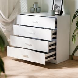 4&5 Drawer Bedroom Storage Cabinet with Metal Handles & Smooth Runners, Anti-Bowing Reinforced Frame, Modern Furniture Unit