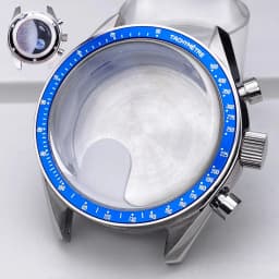 VK63 High Quality 39.7mm Case Moonswatch Metal Case Chronograph Case Fit VK63 Movement Accessories VK63 Watch Box