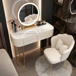 Glass luxury dressing table,household small modern minimalist dressing table,bedroom ins style storage cabinet, integrated table