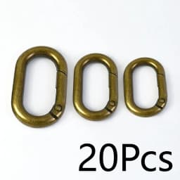 10/20Pcs Spring O Ring Buckles 13-32mm Openable Loop Carabiner Clip Hook for Bag Strap Keyring DIY Craft Hardware Accessories