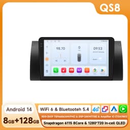 Hizpo 2 Din Android Auto Radio For BMW 5 E39 1995 - 2003 E53 X5 M5 Carplay 4G Car Multimedia GPS 2 Din Smart Car Systems AI Voice
