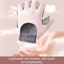 1 Pair Workout Gloves with Liquid Silicone for Women Fingerless Cycling Gloves Non-slip Men's Gym Weight Lifting Gloves