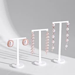 6pcs Acrylic Black/White T Shape Earring Display Earring Holder Earring Stand Jewelry Organizer Earring Jewellery Show Rock