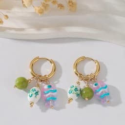 Cute Octopus Earrings Creative Glass Octopus Long Drop Earrings Unqiue Marine Series Design Earrings Wholesale Custom Packaging