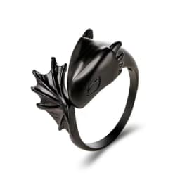 Jisensp Gothic Punk Dragon Ring Men Retro Viking Animal Adjustable Finger Rings for Women Personality Magical Cool Jewelry Gifts