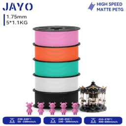 JAYO 5.5KG 3D PETG / High Speed Matte PETG / PLA Classic Printer Filament 1.75mm 3D Printer Filament Neatly Wound PETG for 3D