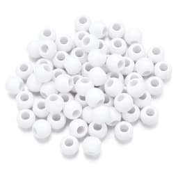 6/8/10/12/14/16mm Acrylic Beads Black White Solid Color Large Hole Loose Round Beads for DIY Bracelet Necklace Jewelry Making