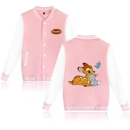 Bambi Varsity Baseball Bomber Jacket Men Women Hip Hop Harajuku Jackets Kids Boys Girls Single Coats