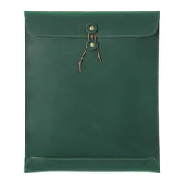 OEM ODM Vintage Crazy Horse Leather A4 Portfolio Bag Size Real Cowhide Leather Padfolio Bag Leather File Storage Bag File Pocket