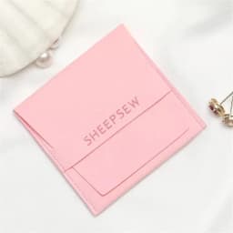 50pcs Personalized Custom Logo Jewelry Packaging Bags, Soft Microfiber Pouches for Bracelet Necklace Ring Wholesale