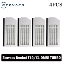 Ecovacs Deebot X1 OMNI / T10 OMNI Robot Vacuum Cleaner Spare Parts, Rubber / Side Brush, Cover,Hepa Filter, Mop Rag, Dust Bag
