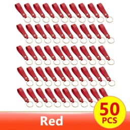 1/100pcs 8Color PU Leather Keychain Business Gift Suitable for Men and Women Car Key Strap Waist Wallet Keychains and Keyrings