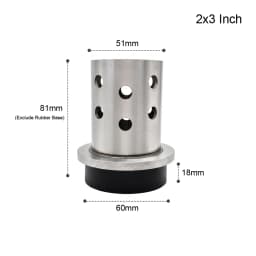 Professional Casting Flask with Rubber Base Perforated Stainless Steel Cylinder for Lost Wax Making Mold Jewelry Tools