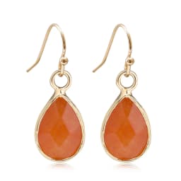 Waterdrop Natural Stone Dangle Labradorite Earrings for Women Newly Designed Female Daily Wear Wholesale Dropshiping