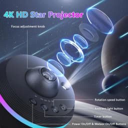 Star Projector 13 in 1 Galaxy Projector Night Light Lamps 360° Rotate 4K Ultra HD Starry Sky Projector For Room Decoration Lamp