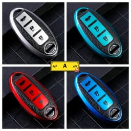 TPU Leather Car Key Case Cover for Nissan Leaf Micra Qashqai J11 J10 X Trail T32 Versa Note Patrol Key Fob Cover Accessories