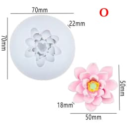 3D Jasmine Rose Flower Silicone Mold DIY Chocolate Cake Decor Pudding Desserts Pastry Baking Tool Soap Fondant Baking Mould
