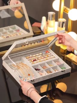 Jewelry Storage Box Large Capacity Ring Box Earrings Earrings Necklace Bracelet Pendant Box Hand Jewelry Jewelry Display Box