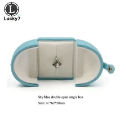 Double Open Button Jewelry Box Valentine's Day Birthday Surprise Gift Ring Pendant Stud Necklace Box Jewelry Boxes and Packaging