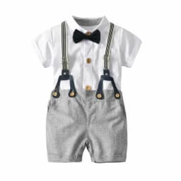 Cotton Birthday Clothes Suit for 3 6 9 12 18 24 Months Boys Newborn Baby Formal Set Romper Toddler Jumpsuit Outfits Summer Suits